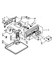 Top And Console parts for Kenmore Dryer 110.6927450 (1106927450, 110 6927450) from AppliancePartsPros.com