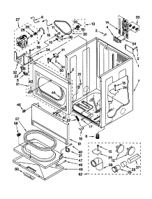 Cabinet parts for Kenmore Dryer 110.69902890 (11069902890, 110 69902890) from AppliancePartsPros.com