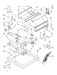 Top And Console Parts parts for Kenmore Dryer 110.70012002 (11070012002, 110 70012002) from AppliancePartsPros.com