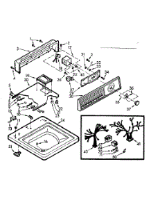 Top And Console Assembly parts for Kenmore Washer 110.7003400 (1107003400, 110 7003400) from AppliancePartsPros.com