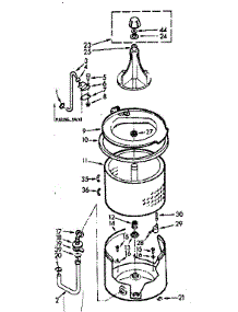 Tub And Basket Assembly parts for Kenmore Washer 110.7003510 (1107003510, 110 7003510) from AppliancePartsPros.com