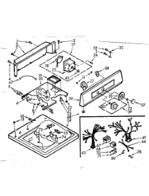 Top And Console Assembly parts for Kenmore Washer 110.7004405 (1107004405, 110 7004405) from AppliancePartsPros.com