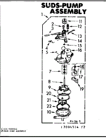 Suds-Pump Assembly parts for Kenmore Washer 110.7004514 (1107004514, 110 7004514) from AppliancePartsPros.com