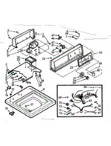 Top And Console Assembly parts for Kenmore Washer 110.7004660 (1107004660, 110 7004660) from AppliancePartsPros.com