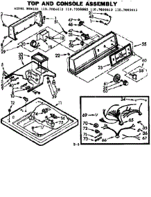 Top And Console Assembly parts for Kenmore Washer 110.7004663 (1107004663, 110 7004663) from AppliancePartsPros.com