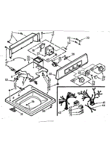 Top Console Assembly parts for Kenmore Washer 110.7005501 (1107005501, 110 7005501) from AppliancePartsPros.com
