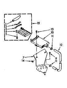 Filter Assembly parts for Kenmore Washer 110.7005510 (1107005510, 110 7005510) from AppliancePartsPros.com