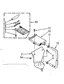 Filter Assembly parts for Kenmore Washer 110.7005554 (1107005554, 110 7005554) from AppliancePartsPros.com