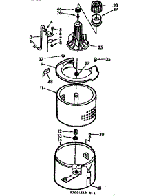 Tub And Basket Assembly parts for Kenmore Washer 110.7005619 (1107005619, 110 7005619) from AppliancePartsPros.com