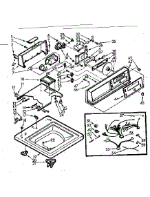 Top And Console Assembly parts for Kenmore Washer 110.7005700 (1107005700, 110 7005700) from AppliancePartsPros.com