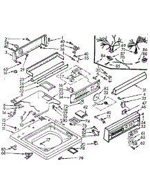 Top And Console Assembly parts for Kenmore Washer 110.7005901 (1107005901, 110 7005901) from AppliancePartsPros.com