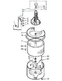 Tub And Basket Assembly parts for Kenmore Washer 110.7014020 (1107014020, 110 7014020) from AppliancePartsPros.com