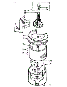 Tub And Basket Assembly parts for Kenmore Washer 110.7014021 (1107014021, 110 7014021) from AppliancePartsPros.com