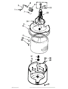 Tub And Basket Assembly parts for Kenmore Washer 110.7014023 (1107014023, 110 7014023) from AppliancePartsPros.com