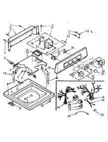 Top And Console Assembly parts for Kenmore Washer 110.7014551 (1107014551, 110 7014551) from AppliancePartsPros.com