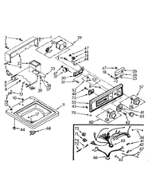 Top And Console Assembly parts for Kenmore Washer 110.7015601 (1107015601, 110 7015601) from AppliancePartsPros.com