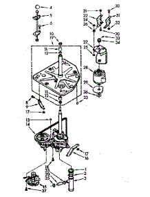 Drive System parts for Kenmore Washer 110.7015654 (1107015654, 110 7015654) from AppliancePartsPros.com