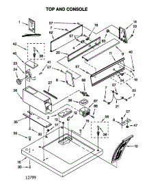 Top And Console parts for Kenmore Dryer 110.70232000 (11070232000, 110 70232000) from AppliancePartsPros.com