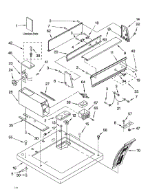 Top And Console Parts parts for Kenmore Dryer 110.70232002 (11070232002, 110 70232002) from AppliancePartsPros.com