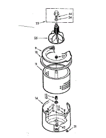 Tub And Basket Assembly parts for Kenmore Washer 110.7033100 (1107033100, 110 7033100) from AppliancePartsPros.com