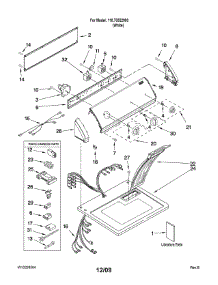 Top And Console Parts parts for Kenmore Dryer 110.70522900 (11070522900, 110 70522900) from AppliancePartsPros.com