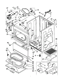 Cabinet parts for Kenmore Dryer 110.70936990 (11070936990, 110 70936990) from AppliancePartsPros.com