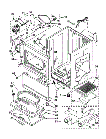 Cabinet parts for Kenmore Dryer 110.70952990 (11070952990, 110 70952990) from AppliancePartsPros.com