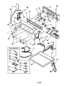 Top And Console parts for Kenmore Dryer 110.70982990 (11070982990, 110 70982990) from AppliancePartsPros.com