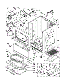 Cabinet parts for Kenmore Dryer 110.70992990 (11070992990, 110 70992990) from AppliancePartsPros.com