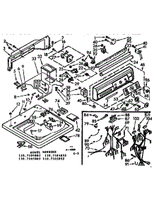 Top And Console Assembly parts for Kenmore Washer 110.7104852 (1107104852, 110 7104852) from AppliancePartsPros.com