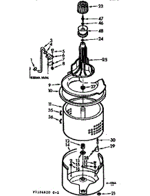 Tub And Basket Assembly parts for Kenmore Washer 110.7105620 (1107105620, 110 7105620) from AppliancePartsPros.com