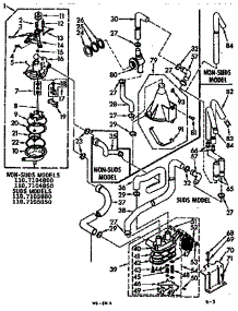 Water System parts for Kenmore Washer 110.7105800 (1107105800, 110 7105800) from AppliancePartsPros.com