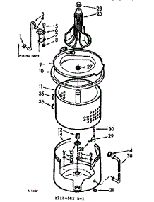 Tub And Basket Assembly parts for Kenmore Washer 110.7105852 (1107105852, 110 7105852) from AppliancePartsPros.com