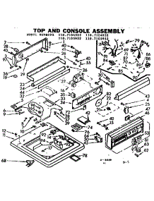 Top And Console Assembly parts for Kenmore Washer 110.7105952 (1107105952, 110 7105952) from AppliancePartsPros.com
