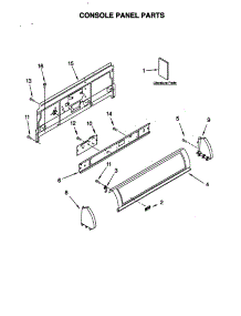 Console Panel parts for Kenmore Dryer 110.71062000 (11071062000, 110 71062000) from AppliancePartsPros.com