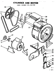 Cylinder And Motor parts for Kenmore Washer Dryer Combo 110.7109700 (1107109700, 110 7109700) from AppliancePartsPros.com
