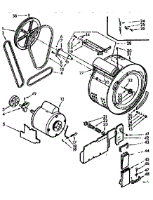 Cylinder And Motor parts for Kenmore Washer Dryer Combo 110.7109900 (1107109900, 110 7109900) from AppliancePartsPros.com