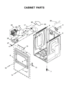 Cabinet Parts parts for Kenmore Dryer 110.71112020 (11071112020, 110 71112020) from AppliancePartsPros.com