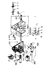 Drive System parts for Kenmore Washer 110.7114034 (1107114034, 110 7114034) from AppliancePartsPros.com