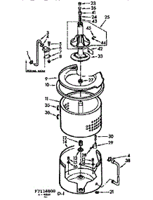Tub And Basket Assembly parts for Kenmore Washer 110.7114800 (1107114800, 110 7114800) from AppliancePartsPros.com