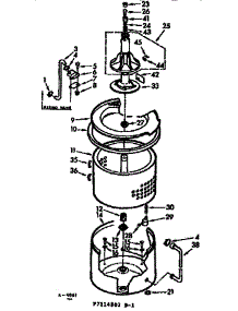 Tub And Basket Assembly parts for Kenmore Washer 110.7114853 (1107114853, 110 7114853) from AppliancePartsPros.com