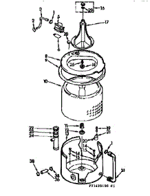 Tub And Basket Assembly parts for Kenmore Washer 110.71420200 (11071420200, 110 71420200) from AppliancePartsPros.com