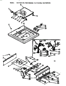 Top & Console Assembly parts for Kenmore Washer 110.71421110 (11071421110, 110 71421110) from AppliancePartsPros.com
