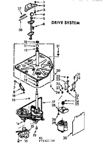 Drive System parts for Kenmore Washer 110.71421200 (11071421200, 110 71421200) from AppliancePartsPros.com