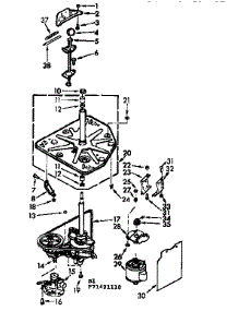 Drive System parts for Kenmore Washer 110.71421410 (11071421410, 110 71421410) from AppliancePartsPros.com