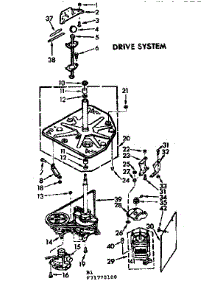Drive System parts for Kenmore Washer 110.71770100 (11071770100, 110 71770100) from AppliancePartsPros.com