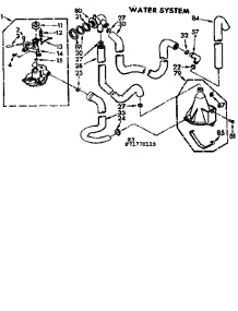 Water System parts for Kenmore Washer 110.71770210 (11071770210, 110 71770210) from AppliancePartsPros.com