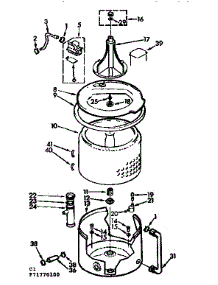 Tub And Basket Assembly parts for Kenmore Washer 110.71770400 (11071770400, 110 71770400) from AppliancePartsPros.com