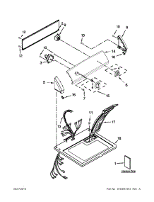 Top And Console Parts parts for Kenmore Dryer 110.7192311 (1107192311, 110 7192311) from AppliancePartsPros.com