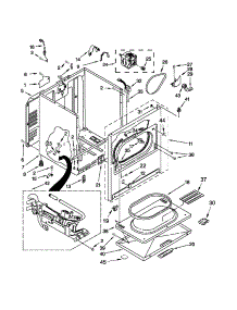 Cabinet Parts parts for Kenmore Dryer 110.7192311 (1107192311, 110 7192311) from AppliancePartsPros.com